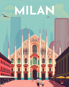 Broderie Diamant - Affiche Poster Milan