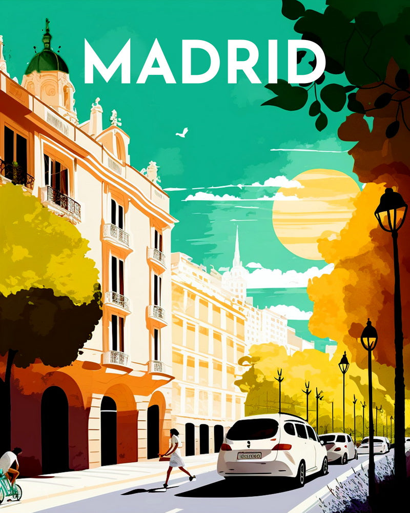 Broderie Diamant - Affiche Poster Madrid