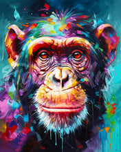 Charger l&#39;image dans la galerie, Diamond Painting - Broderie Diamant - Chimpanzé Coloré Abstrait