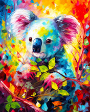 Charger l&#39;image dans la galerie, Diamond Painting - Broderie Diamant - Koala Coloré Abstrait 40x50cm toile tendue sur châssis