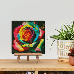 Mini Diamond Painting 25x25cm - Rose Multicolore