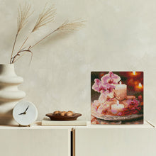 Charger l&#39;image dans la galerie, Mini Diamond Painting 25x25cm - Orchidées et Bougies