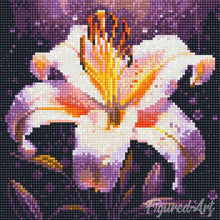 Charger l&#39;image dans la galerie, Mini Diamond Painting 25x25cm - Épanouissement de Lys