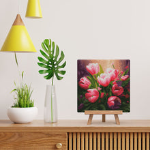 Charger l&#39;image dans la galerie, Mini Diamond Painting 25x25cm - Belles Tulipes Roses