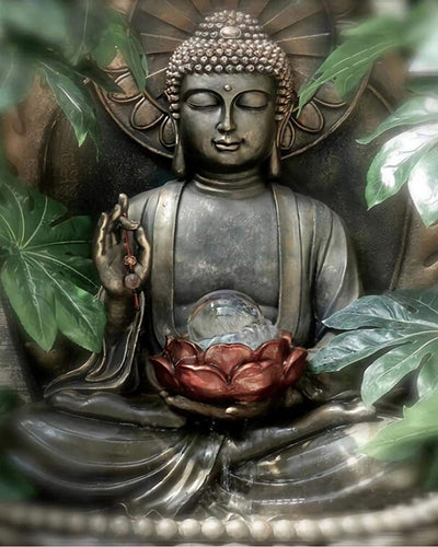 Broderie Diamant - Statue de Bouddha au calme