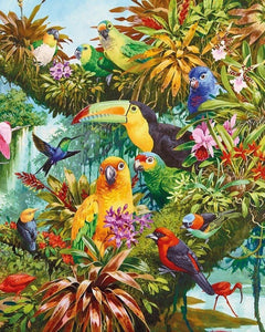 Broderie Diamant - Toucan et autres oiseaux