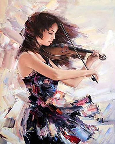 Broderie Diamant - Diamond Painting Violoniste
