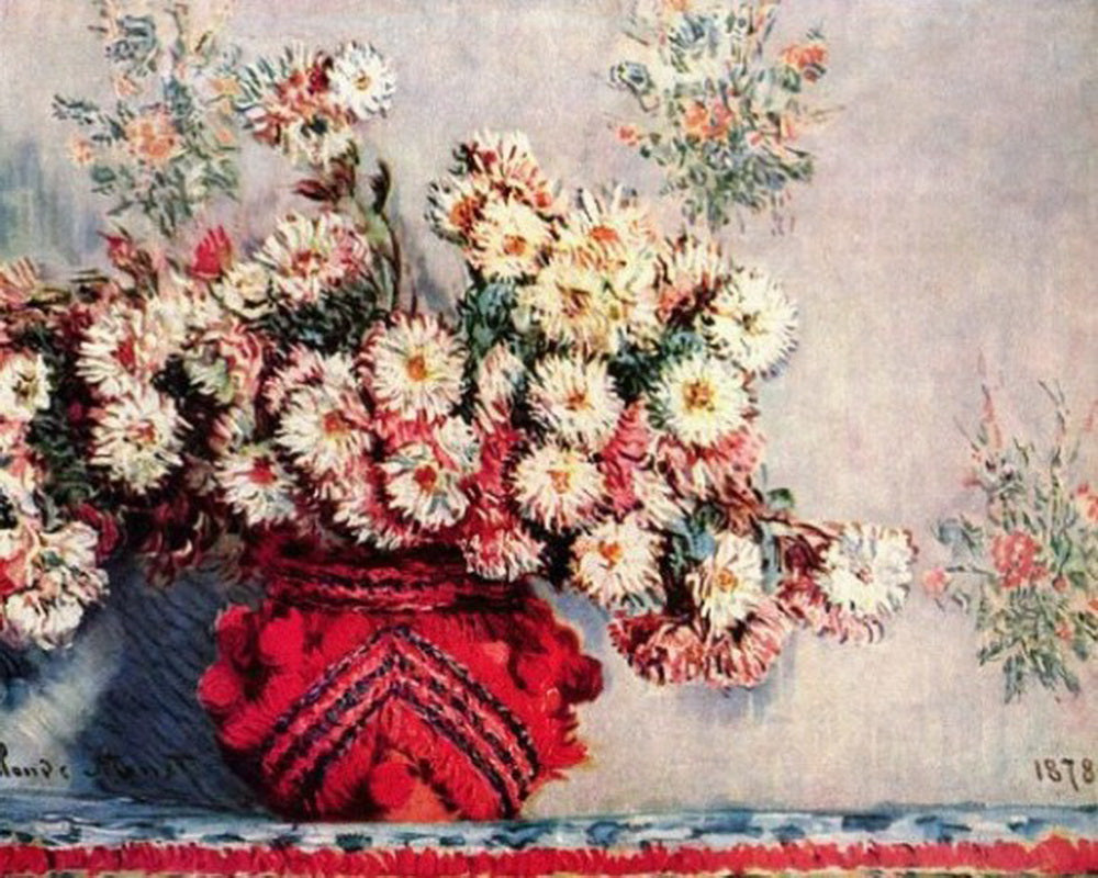 Broderie Diamant - Vase rouge et Fleurs