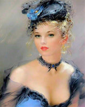 Charger l&#39;image dans la galerie, Broderie Diamant Une femme très élégante femmes Broderie Romantique romantique | FiguredArt