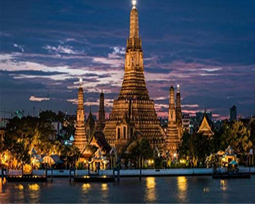Broderie Diamant - Temple en Asie