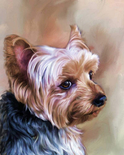 Broderie Diamant - Portrait d'un petit Chien