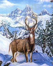 Charger l&#39;image dans la galerie, Broderie Diamant - Grand Cerf en Montagne