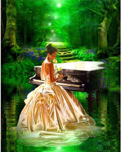 Broderie Diamant - Diamond Painting La Leçon de Piano