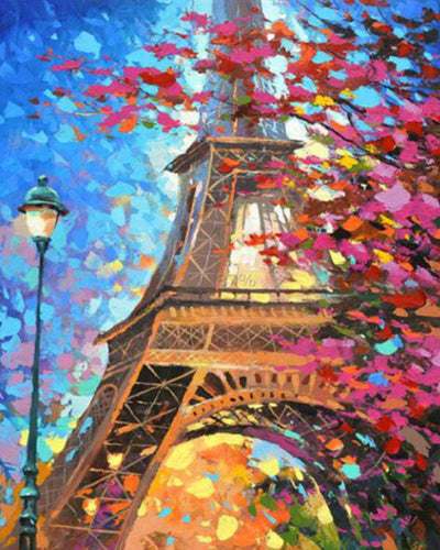 Broderie Diamant - Tour Eiffel romantique