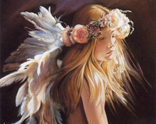 Charger l&#39;image dans la galerie, Broderie Diamant - Diamond Painting Fillette et Plumes