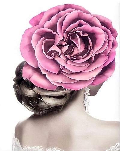 Broderie Diamant - Diamond Painting Chignon Fleur