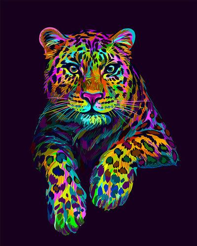 Broderie Diamant - Diamond Painting Guépard Pop Art