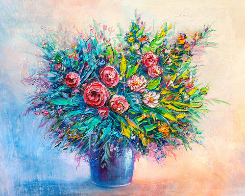 Broderie Diamant - Diamond Painting Bouquet en couleurs