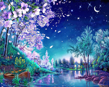 Charger l&#39;image dans la galerie, Broderie Diamant - Diamond Painting Barque au bord de l&#39;Eau