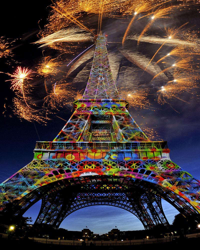 Broderie Diamant - Diamond Painting Feu d'Artifice et Tour Eiffel