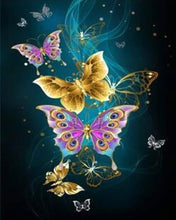 Charger l&#39;image dans la galerie, Broderie Diamant - Diamond Painting Papillons féériques en Couleurs