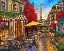 Charger l&#39;image dans la galerie, Peinture par numéros Terrasse à Paris | Figured&#39;Art intermédiaire nouveautés ville paysages