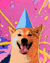 Charger l&#39;image dans la galerie, Broderie Diamant - Diamond Painting Chien souriant pop art