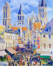 Charger l&#39;image dans la galerie, Peinture par numéros Rue de l&#39;Épicerie Rouen Camille Pissarro Figured&#39;Art nouveautés reproduction ville complexe