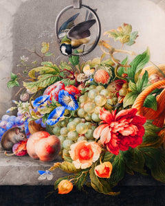 Broderie Diamant - Diamond Painting Fleurs et Fruits - Herman Henstenburgh 40x50cm toile tendue sur châssis