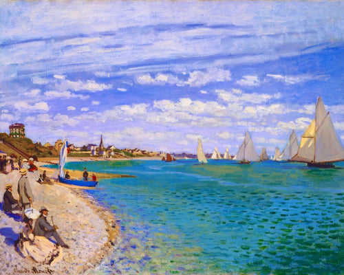 Broderie Point de Croix - Régates à Sainte-Adresse - Monet