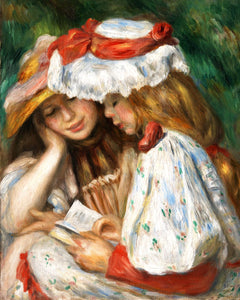 Broderie Diamant - Diamond Painting Jeunes Filles Lisant - Renoir 40x50cm toile tendue sur châssis