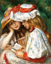 Charger l&#39;image dans la galerie, Broderie Point de Croix - Jeunes Filles Lisant - Renoir