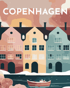 Affiche Vintage Copenhague