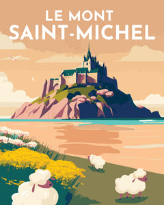 Affiche Vintage Mont Saint-Michel