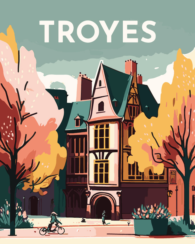 Affiche Vintage Troyes