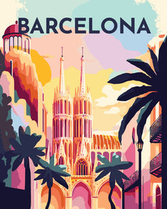 Affiche Vintage Barcelone