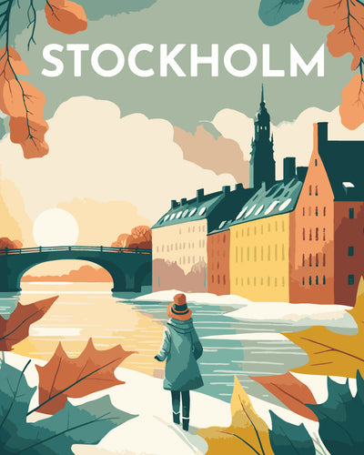 Affiche Vintage Stockholm