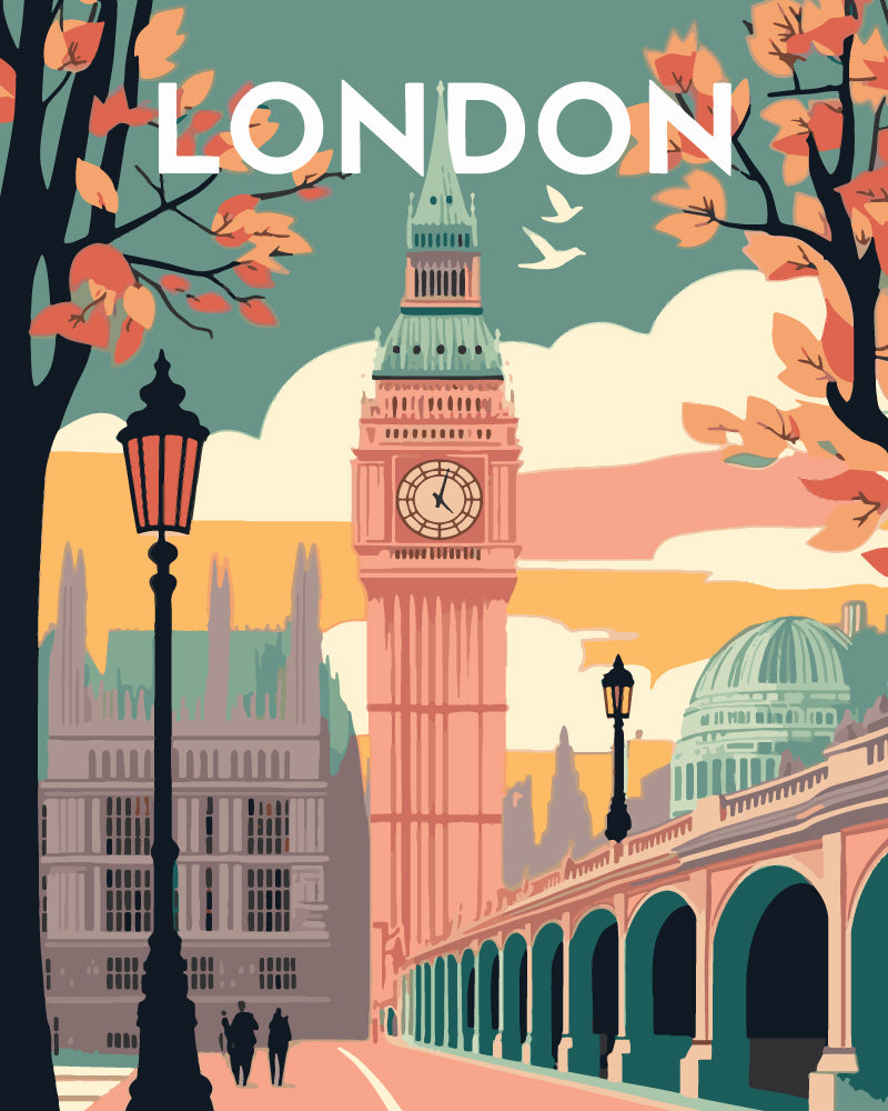Affiche de voyage vintage à Londres affiches et impressions Affiche de voyage vintage à Londres affiches et impressions