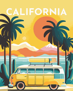 Affiche Vintage Californie