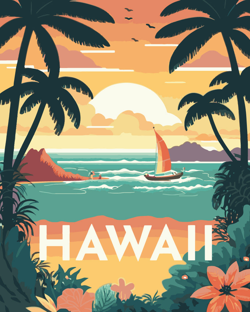 Affiche Vintage Hawaii