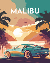 Charger l&#39;image dans la galerie, Affiche Vintage Malibu