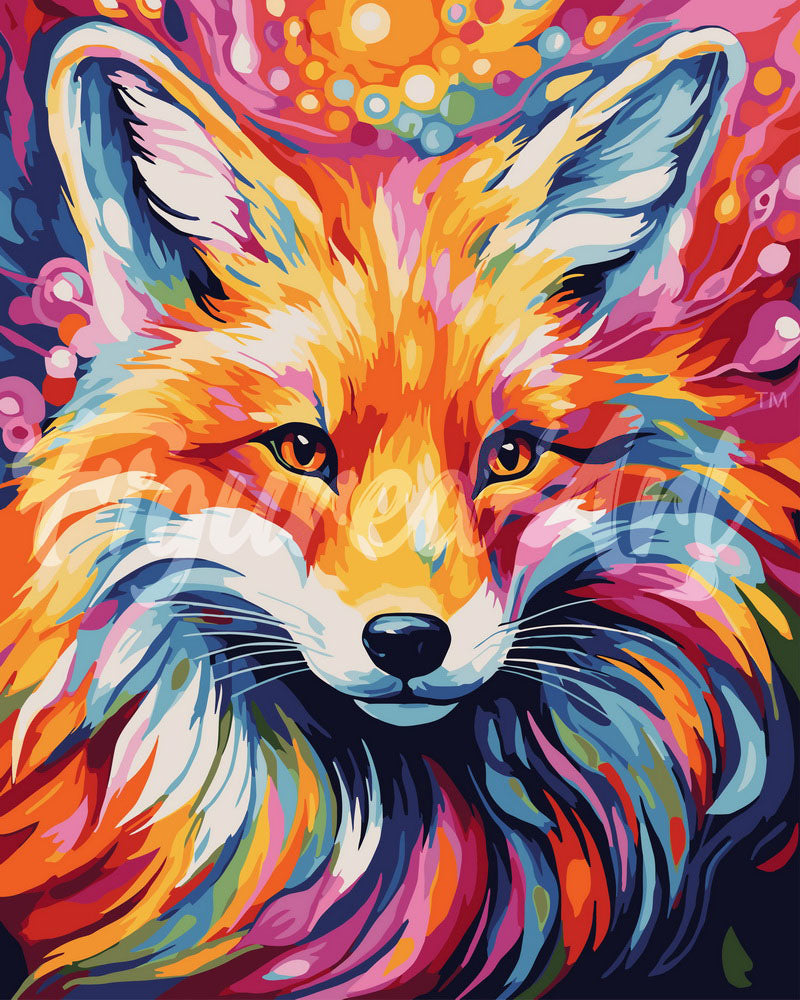 Peinture par numéros - Renard dans les feuilles d'Automne – Figured'Art Peinture par numéros - Renard dans les feuilles d'Automne – Figured'Art