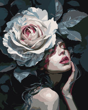Charger l&#39;image dans la galerie, Peinture par numéros Figured&#39;Art Femme à la Rose