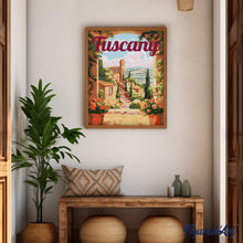 Charger l&#39;image dans la galerie, Affiche de voyage Toscane en fleurs