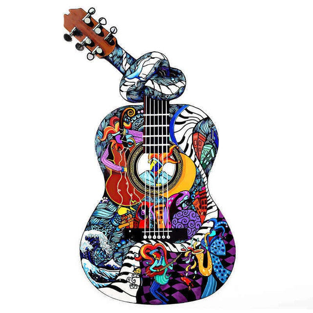 Puzzle 2D en Bois - Guitare