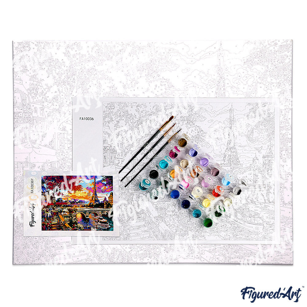RUOPOTY – peinture par numéros 40x50cm, 4 pièces/lot, bricolage, paysage de  lac, coloriage par numéros, cadeaux