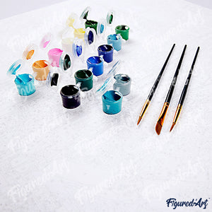 peinture par numéros | Cascade féérique | intermédiaire, nouveautés, paysages | FiguredArt