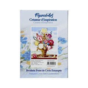 Broderie Point de Croix - Perroquets Bleus