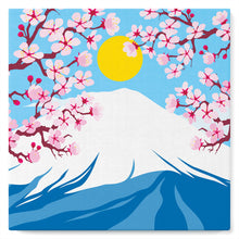 Charger l&#39;image dans la galerie, Mini Peinture par Numéros petit format 20x20cm avec cadre Le Mont Fuji