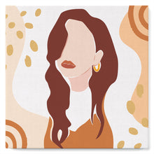 Charger l&#39;image dans la galerie, Mini Peinture par Numéros petit format 20x20cm avec cadre Femme songeuse